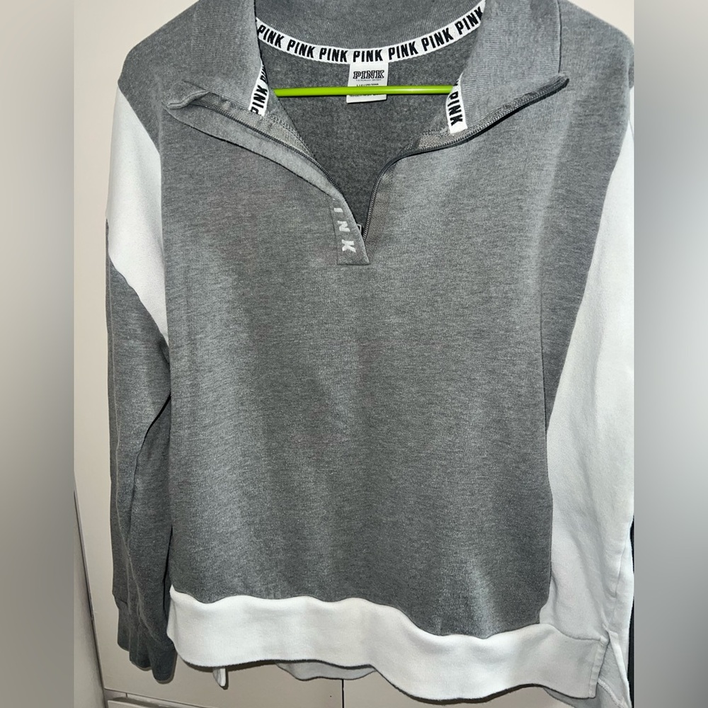 PINK Cropped Quarter Zip